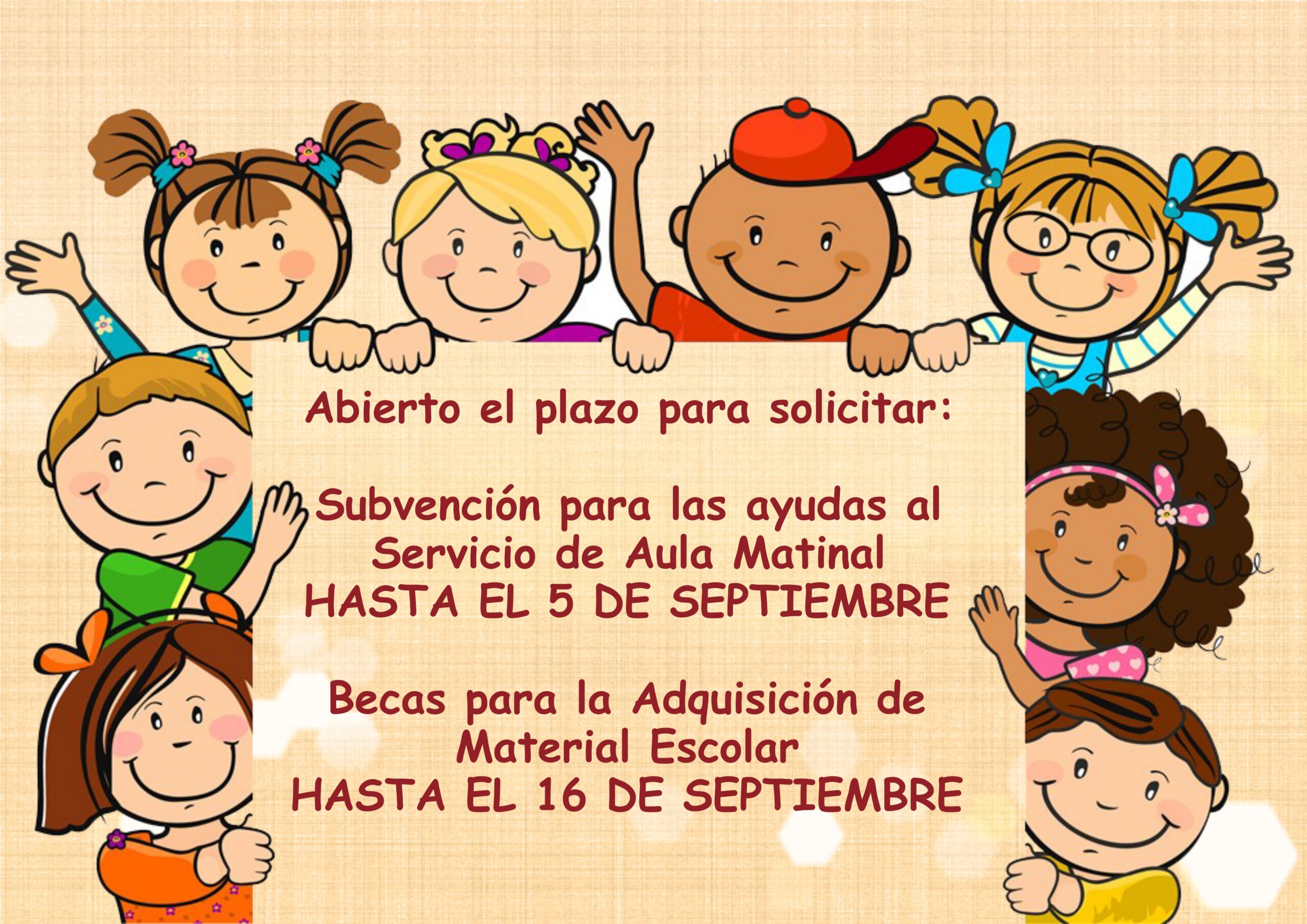 Abierto el plazo para solicitar ayudas al Servicio de Aula Matinal y ...