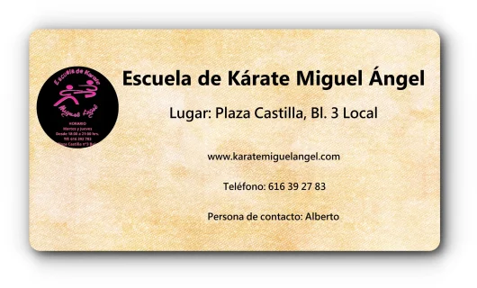 INFORMACIÓN ESCUELA DE KÁRATE
